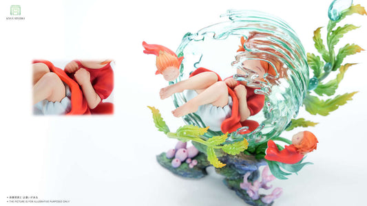 [Pre-Order] KYUU Studio  - Statue - Hayao Miyazaki Whisper of Nature Series #2 Sleeping Ponyo Ponyo on the Cliff