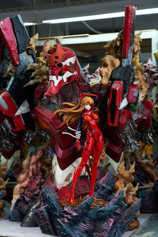 [Warehouse in Stock] Imagination Studio - Statue - Neon Genesis Evangelion - Soryu Asuka Langley & Ayanami Rei