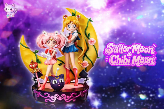 [Pre-Order] Chibi Studio - Statue - Sailor Moon - Sailor Moon & Chibi Moon with LED