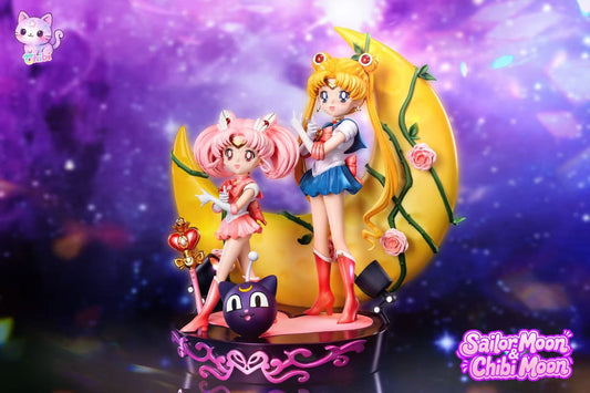 [Pre-Order] Chibi Studio - Statue - Sailor Moon - Sailor Moon & Chibi Moon with LED