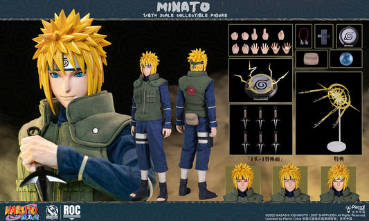 [Pre-Order] ROCKETTOYS Studio - Action Figure - Naruto Shippuden Minato Namikaze Yellow Flash Ver. X Fourth Hokage Ver. 1/6 Action Figure ROC-016 ROC-015 (Licensed)