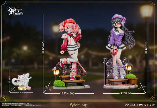 [Pre-Order] Chen Yu Studio - Statue - Puella Magi Madoka Magica - Kaname Madoka & Akemi Homura with LED
