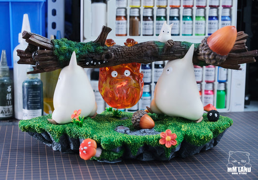 [Pre-Order Closed] MMLAND Studio - Statue - Calcifer X Totoro Howl's Moving Castle X My Neighbor Totoro