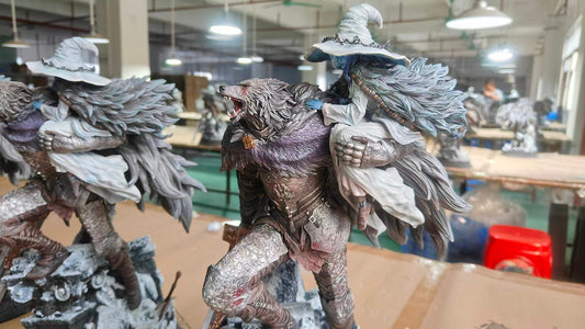 [Warehouse in Stock] BONFIRE Studio - Statue - Elden Ring - Ranni & Blaidd the Half-Wolf Wolf and Lunar Princess