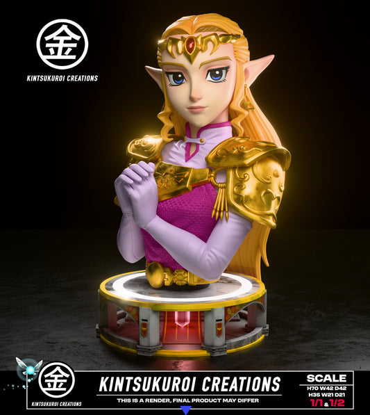 [Pre-Order] Kintsukuroi creations Studio - Statue - ADULT ZELDA BUST The Legend of Zelda