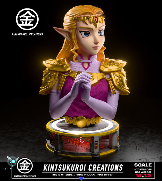 [Pre-Order] Kintsukuroi creations Studio - Statue - ADULT ZELDA BUST The Legend of Zelda