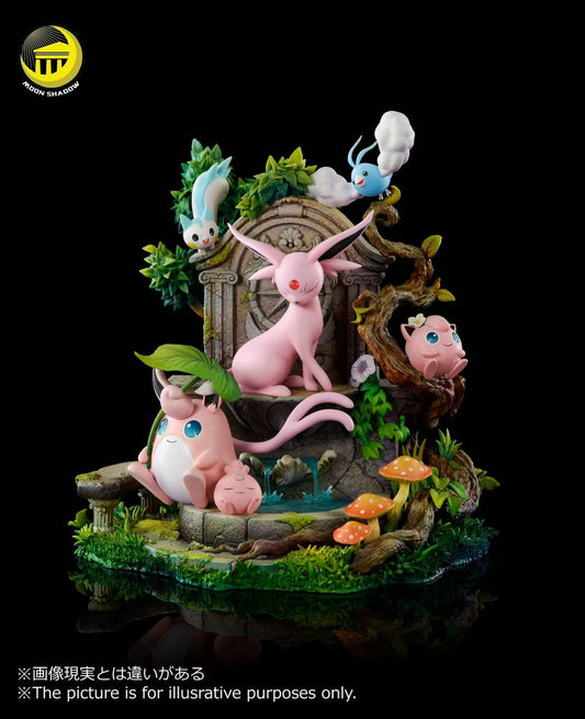 [Pre-Order] Moon Shadow Studio - Statue - Pokémon - Espeon Family
