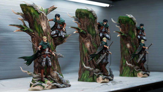 [Warehouse in Stock] Hertz Studio - Statue - Attack on Titan - The sharpest sword Levi & Erwin