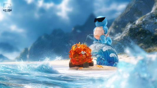 [Pre-Order] MMLAND Studio - Statue - Squirtle X Calcifer Pokémon X Howl's Moving Castle