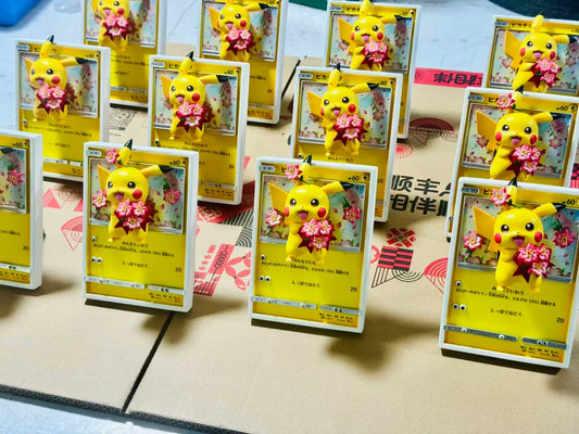 [Warehouse in Stock] GEISHA Studio - Statue - Pokémon Pikachu with flowers Card
