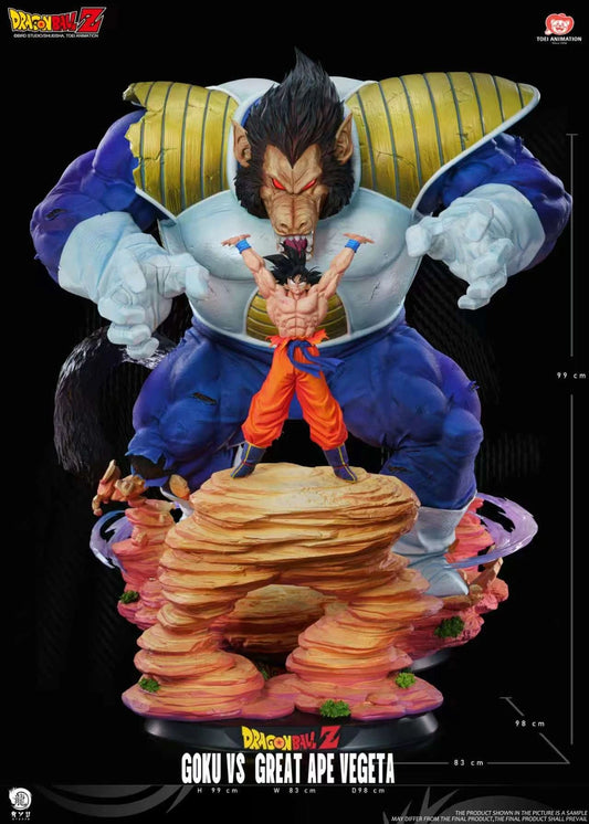 [Pre-Order] Ryu Studio - Statue - Dragon Ball - Goku vs Great Ape Vegeta with LED (Licensed)