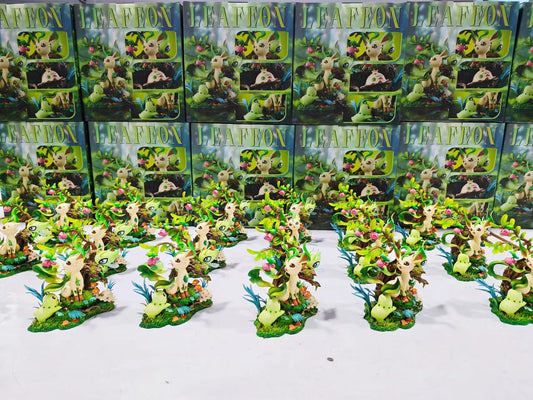 [Warehouse in Stock] Moon Shadow Studio - Statue - Pokémon Nature Series Leafeon & Celebi & Chikorita & Shroomish & Cherubi Natural Scene