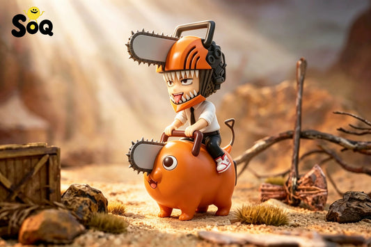 [Pre-Order] SOQ Studio - Statue - Q ver Denji Chibi Figure Chainsaw Man