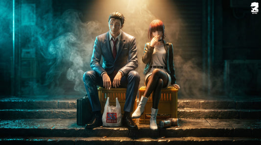 [Pre-Order] BB Girl Studio - Statue - Sasaki X Yamada Smoking Behind the Supermarket with You