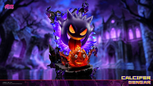 [Pre-Order] LongMiao Studio - Statue - Gengar Startles Calcifer Pokémon X Howl's Moving Castle