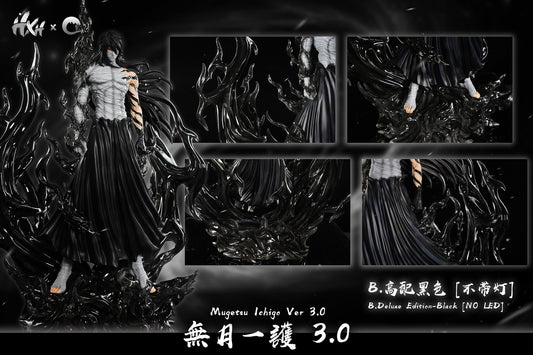 [Warehouse in Stock] HXHENG Studio & CHENG Studio - Statue - Bleach - Mugetsu Ichigo ver 3.0 B Deluxe Black version