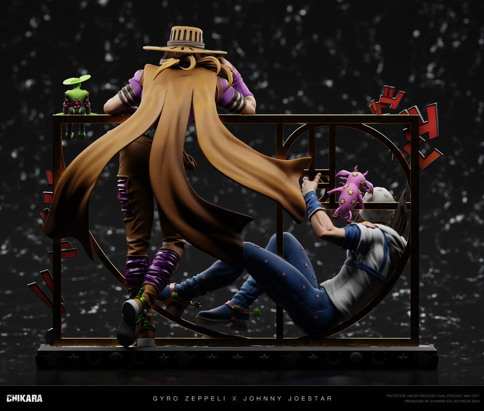 [Pre-Order Closed] CHIKARA Studio  - Statue - JOJO's Bizarre Adventure - SBR Johnny Joestar & Gyro Zeppeli
