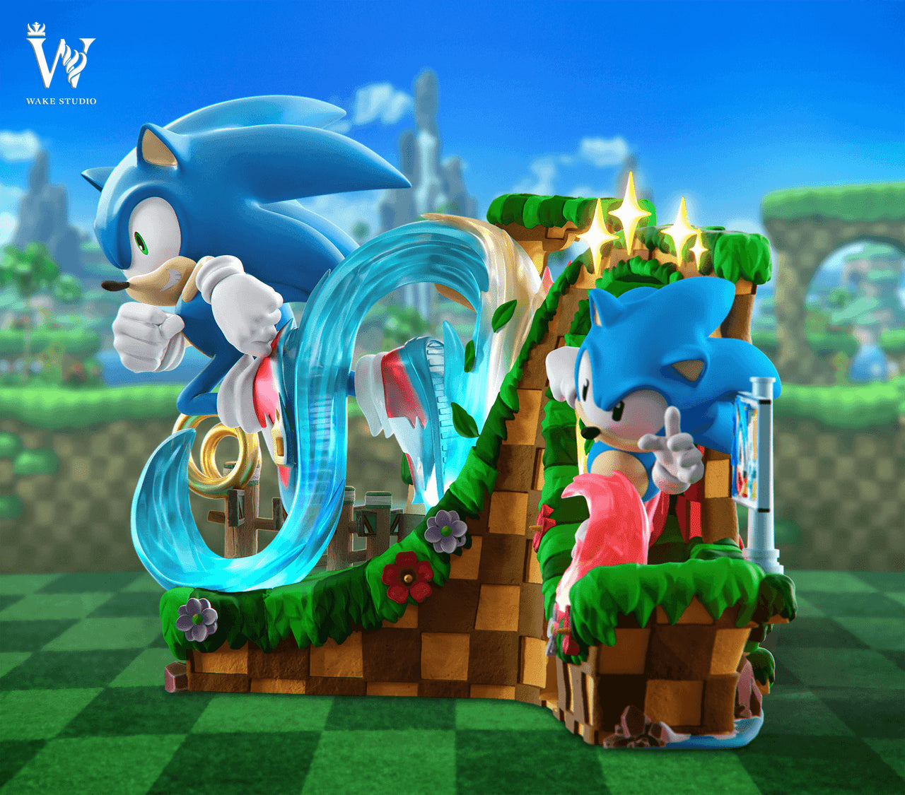 [Warehouse in Stock] Wake Studio - Statue - Super Sonic - Speed Sonic