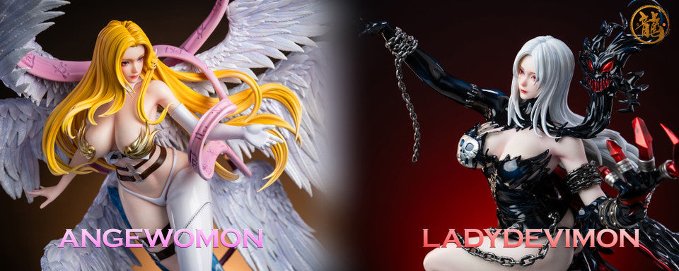 [Warehouse in Stock] Dragon STUDIO - Statue - Digimon - Angewomon & Lady Devimon