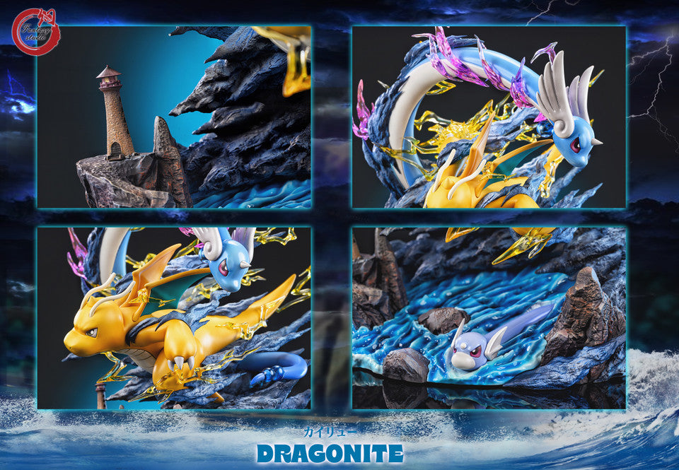 [Warehouse in Stock] Fantasy Studio - Statue - Pokémon - Dragonite Family with LED