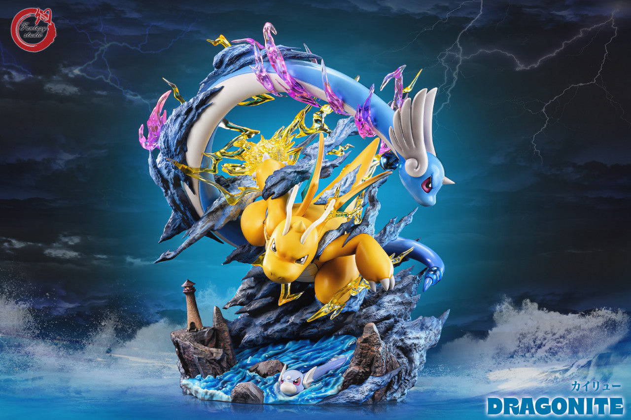[Warehouse in Stock] Fantasy Studio - Statue - Pokémon - Dragonite Family with LED