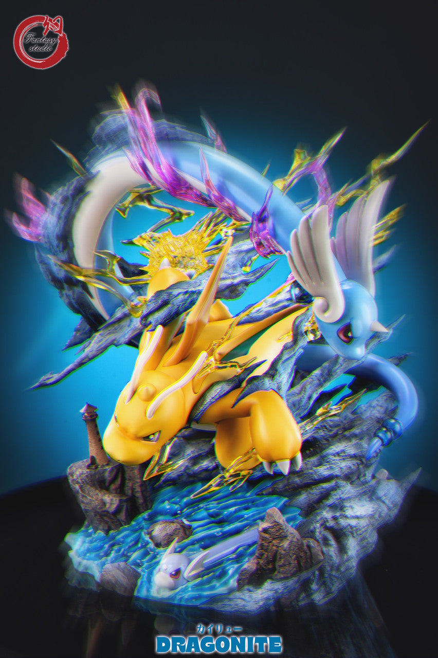 [Warehouse in Stock] Fantasy Studio - Statue - Pokémon - Dragonite Family with LED