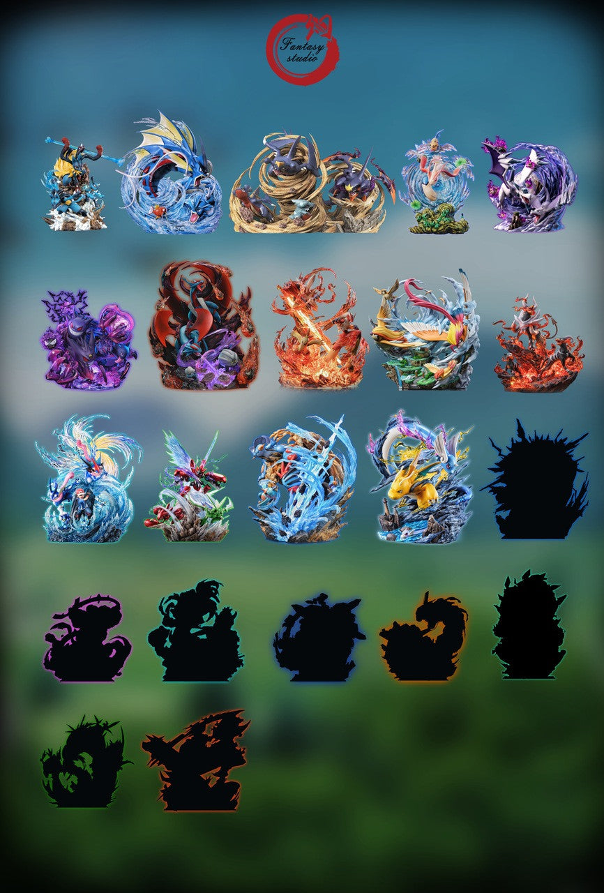 [Warehouse in Stock] Fantasy Studio - Statue - Pokémon - Dragonite Family with LED