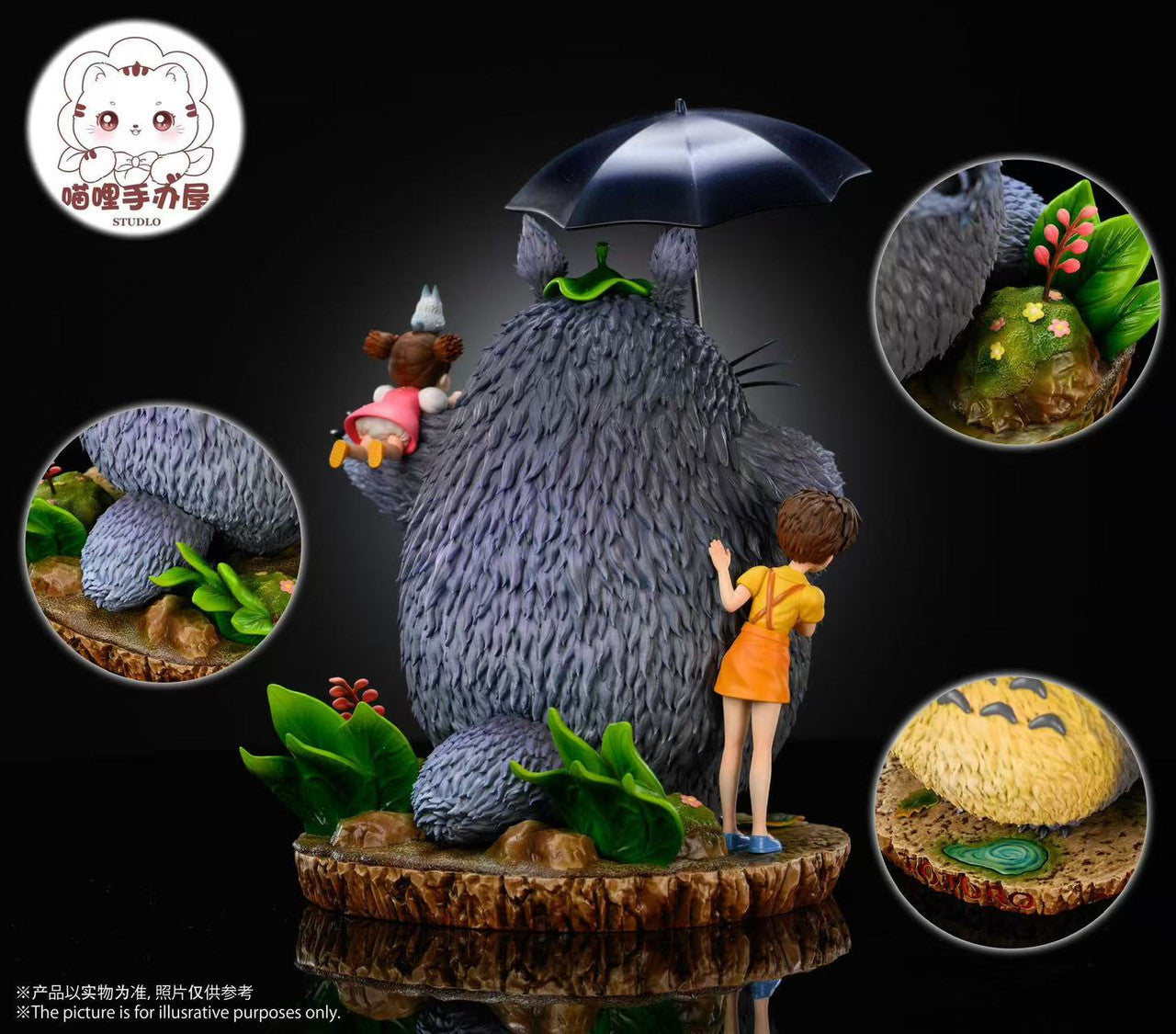 [Warehouse in Stock] Miao Li Studio - Statue - My Neighbor Totoro Umbrella Totoro