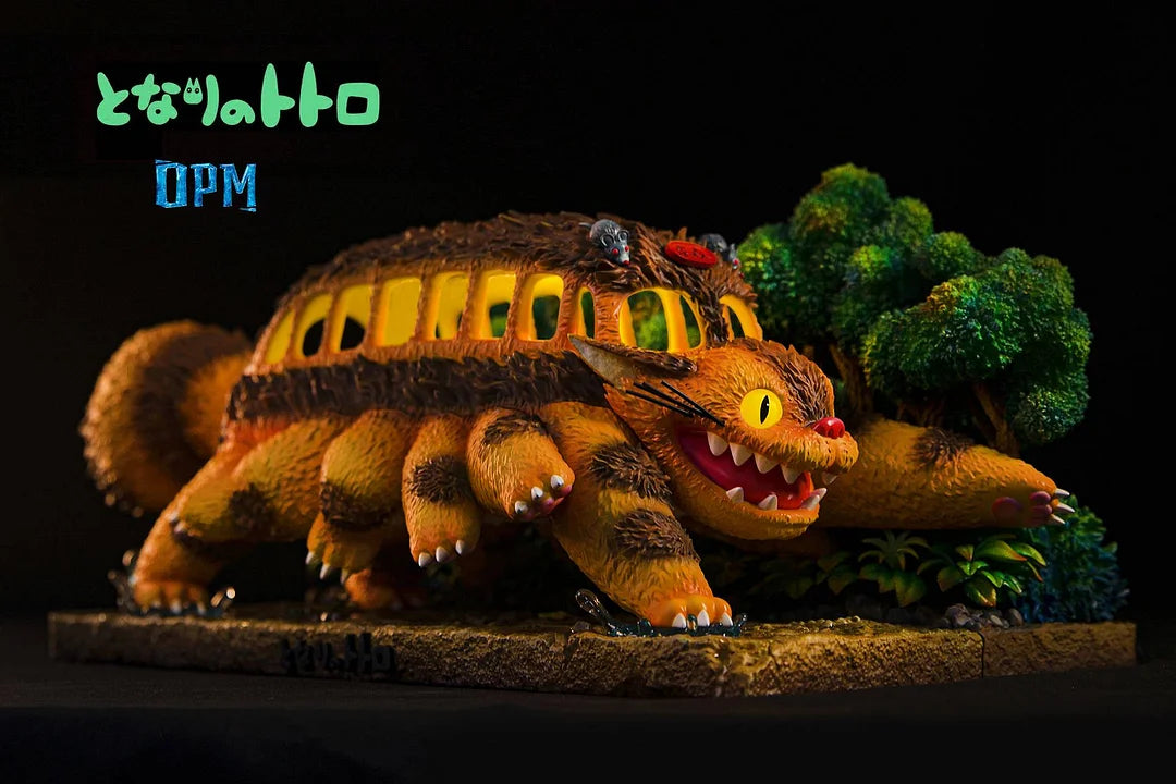 [Warehouse in Stock] Bundle 2-in-1 Ver. - OPM Studio - Statue - Hayao Miyazaki Desktop Little Scene Series 004 Totoro Bus Stop with LED - My Neighbor Totoro