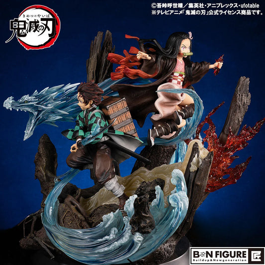 [Warehouse in Stock] BNFIGURE Studio - Statue - Demon Slayer: Kimetsu No Yaiba - Kamado Tanjirou & Kamado Nezuko (Licensed)