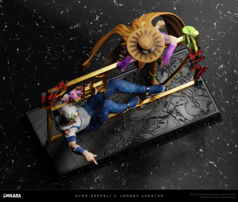 [Pre-Order Closed] CHIKARA Studio  - Statue - JOJO's Bizarre Adventure - SBR Johnny Joestar & Gyro Zeppeli