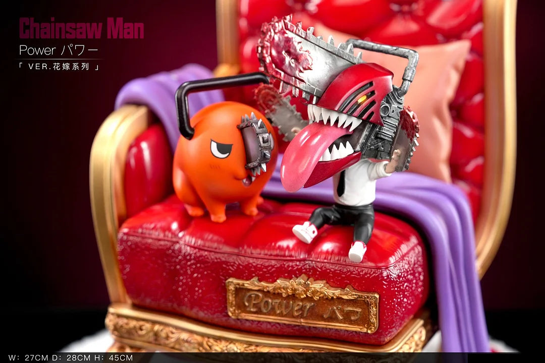 [Warehouse in stock] Zao Hua x Zao Nie Studio - Statue - Chainsaw Man - Wedding ver. Power & Pochita