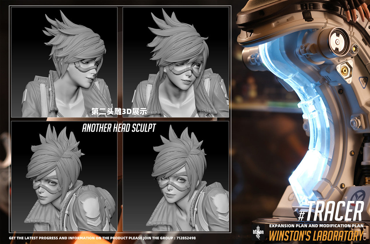[Warehouse in Stock] Dtalon Studio - Statue - Overwatch - Tracer