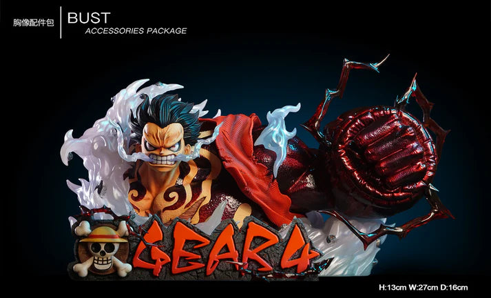 [Warehouse in Stock] More Fun Studio & Monkey.D Studio - Statue - One Piece - Gear 4-Elastic Man Luffy Bust Accessory Statue