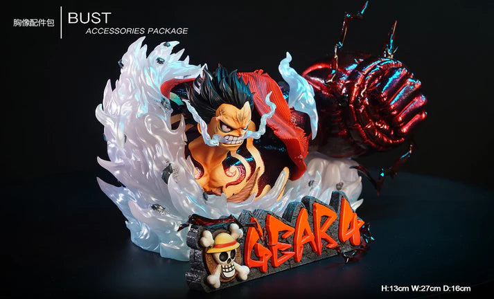 [Warehouse in Stock] More Fun Studio & Monkey.D Studio - Statue - One Piece - Gear 4-Elastic Man Luffy Bust Accessory Statue