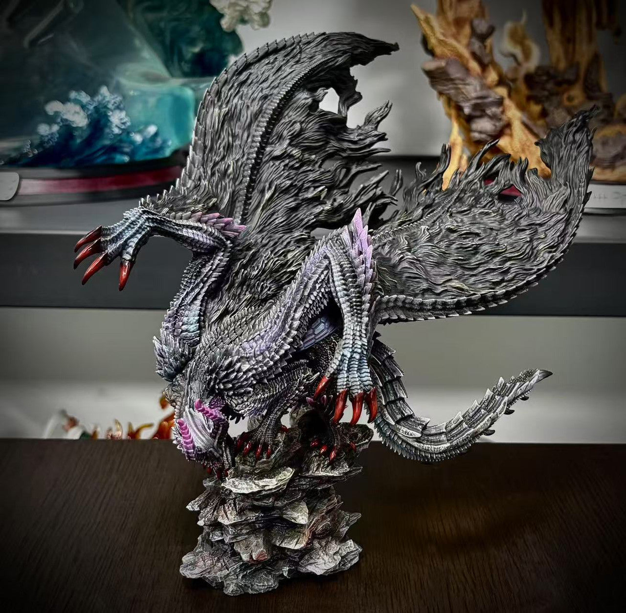 [Warehouse in Stock] S6 studio - Statue - Monster Hunter - #6 Black Eclipse Dragon (Gore Magala)