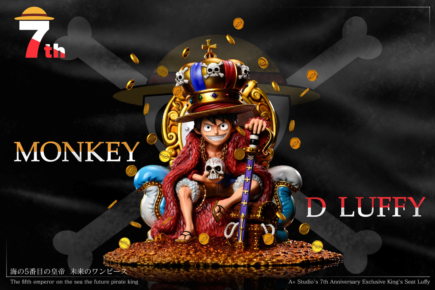 [In stock] A+ Studio - Statue - One Piece - 7th Anniversary Commemorative Edition Throne Luffy