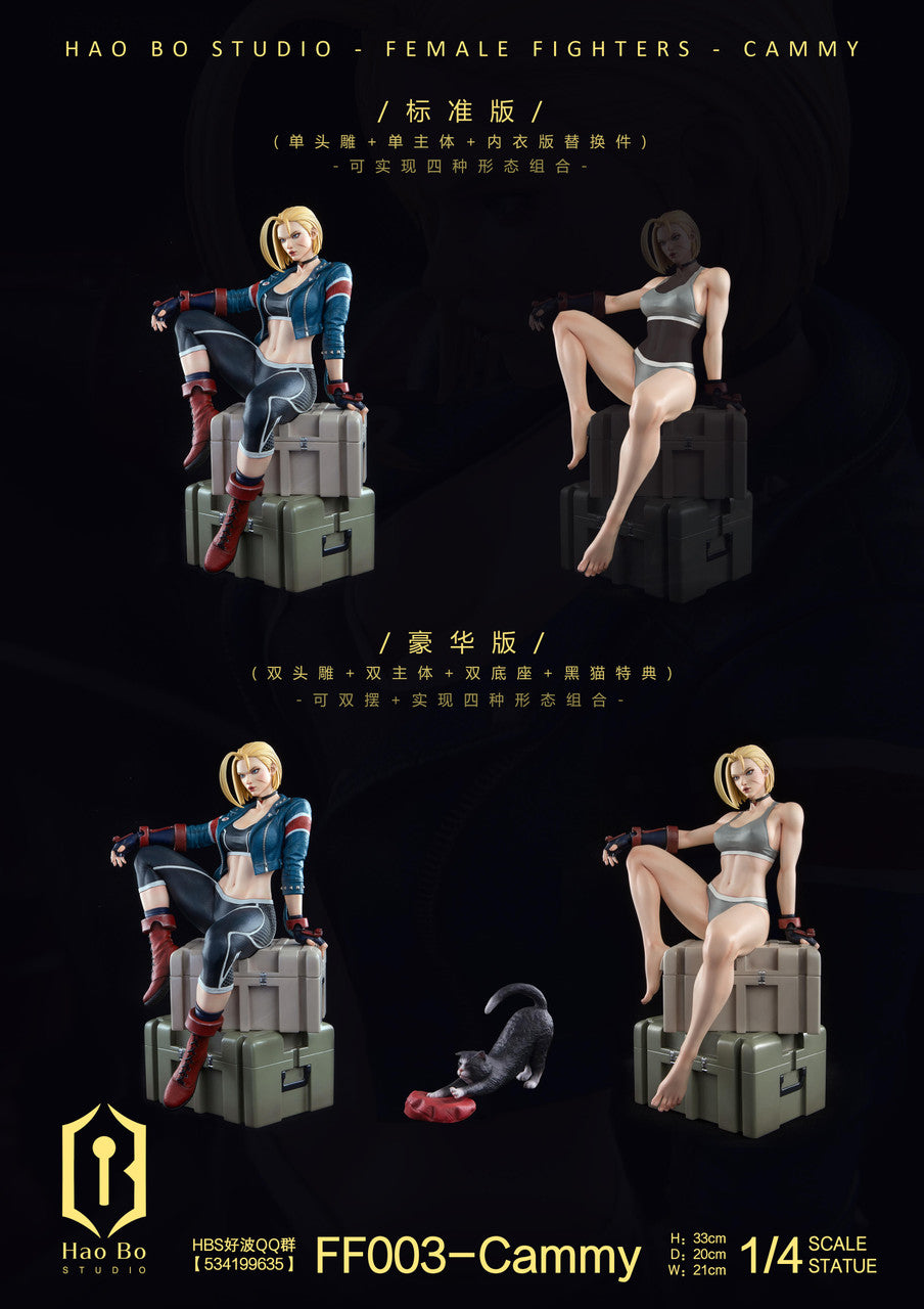 [Warehouse in Stock] HAO BO Studio - Statue - 1/4 Statue Female Fighter Series FF003 Cammy