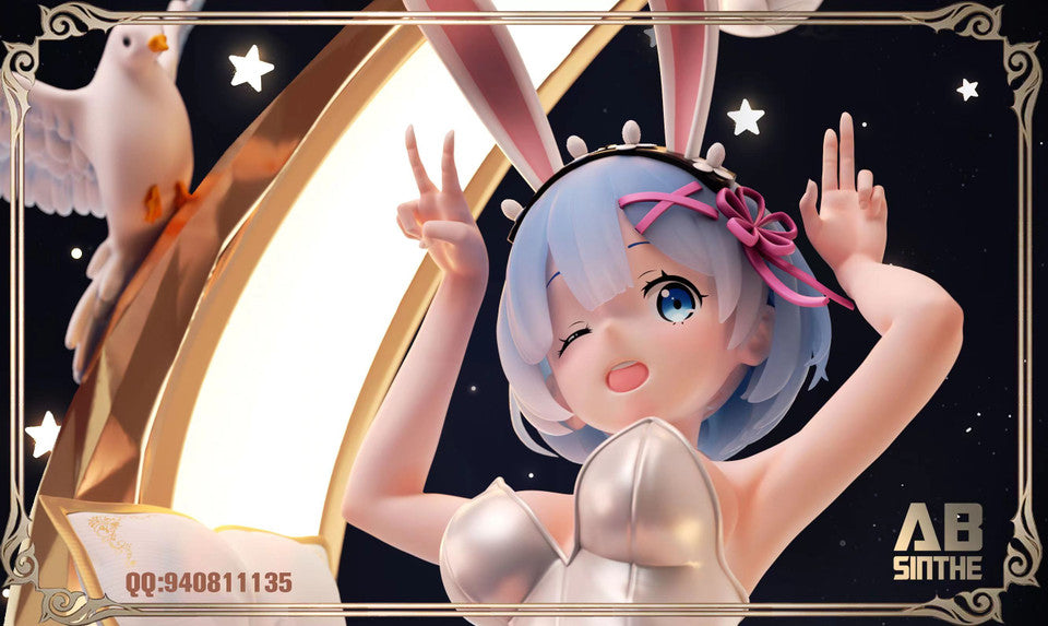 [Warehouse in Stock] White EX version - ABsinthe Studio - Statue - Re:Zero Starting Life in Another World - Bunny Girl Rem