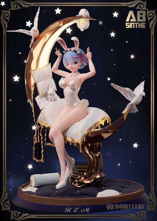 [Warehouse in Stock] White EX version - ABsinthe Studio - Statue - Re:Zero Starting Life in Another World - Bunny Girl Rem