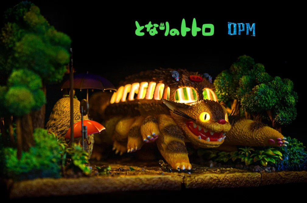 [Warehouse in Stock] Bundle 2-in-1 Ver. - OPM Studio - Statue - Hayao Miyazaki Desktop Little Scene Series 004 Totoro Bus Stop with LED - My Neighbor Totoro