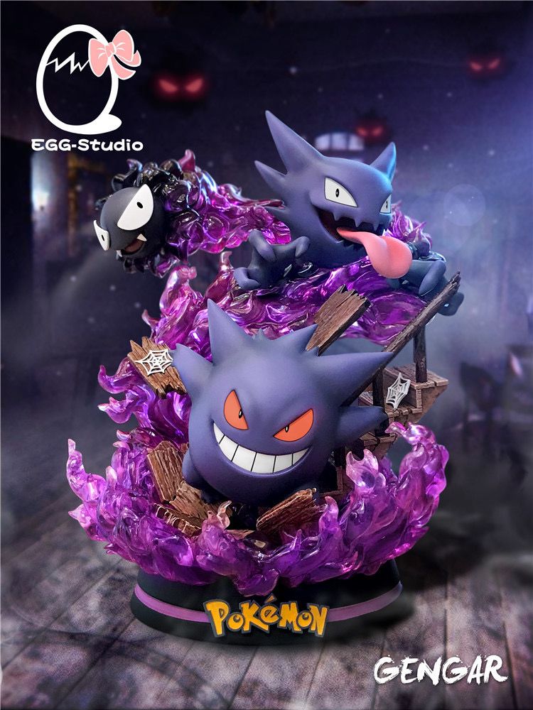 [US in stock] EGG Studio - Statue - Pokémon - Gengar Evolution Set