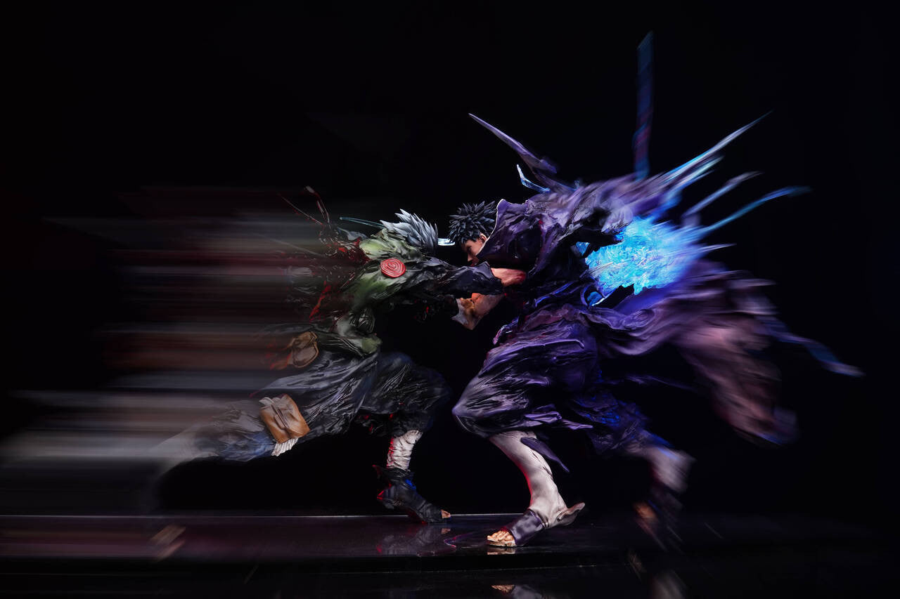 [Warehouse in Stock] Iron Curtain Studio - Statue - Naruto Battle Series 1 Kakashi and Obito's Fateful Duel