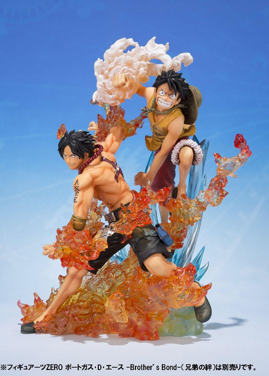 [US in Stock] TAMASHII NATIONS FiguartsZERO - PVC - One Piece - Monkey. D. Luffy and Portagas D. Ace -Brother's Bond- (Licensed)