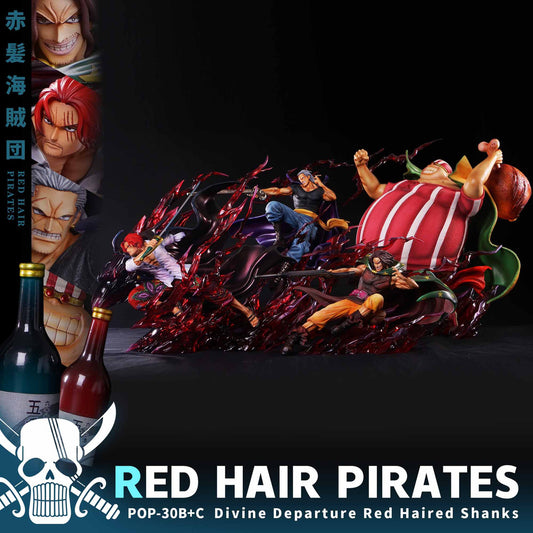 [Warehouse in stock] JacksDo Studio - Statue - One Piece Divine Departure Shanks + Red Hair Pirates Members 3 man set