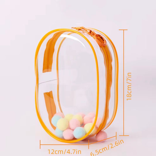 PVC Bag/Case/Protector with Keychain and pompon for Labubu