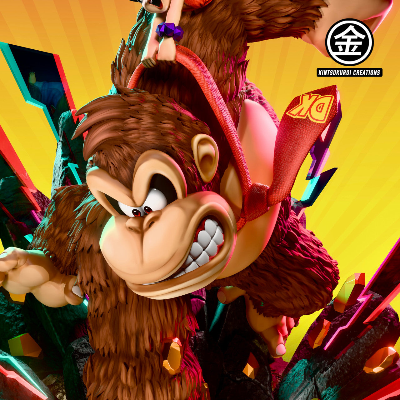 [Pre-Order] Kintsukuroi creations Studio - Statue - Donkey Kong - Bananza DK Bananza Diorama