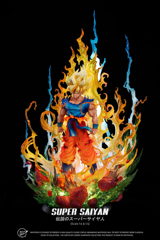 [Warehouse in Stock] White Hole Studio - Statue - Dragon Ball SS GOKU EX version with LED