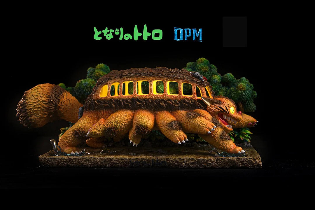 [Warehouse in Stock] Bundle 2-in-1 Ver. - OPM Studio - Statue - Hayao Miyazaki Desktop Little Scene Series 004 Totoro Bus Stop with LED - My Neighbor Totoro