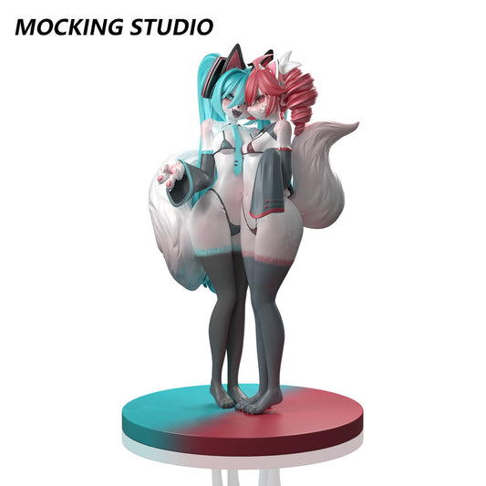 [Warehouse in Stock] Zhu Yi Wan Jia Studio - Statue - Project Sekai - Furry Hatsune Miku X Kasane Teto (Licensed)